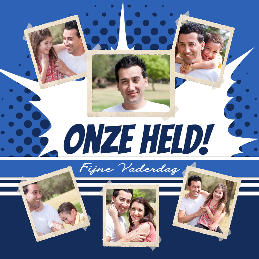 Vaderdag kaarten - Collage Onze Held - BK