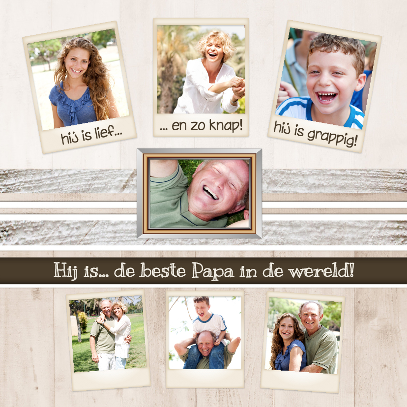 Vaderdag kaarten - Collagekaart Papa - BK
