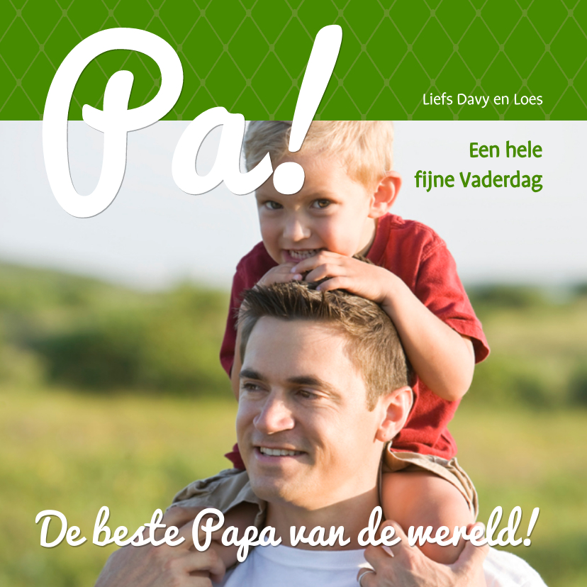 Foto 4kant Pa! - BK - Vaderdag kaarten Vaderdag kaarten - Foto 4kant Pa! - BK