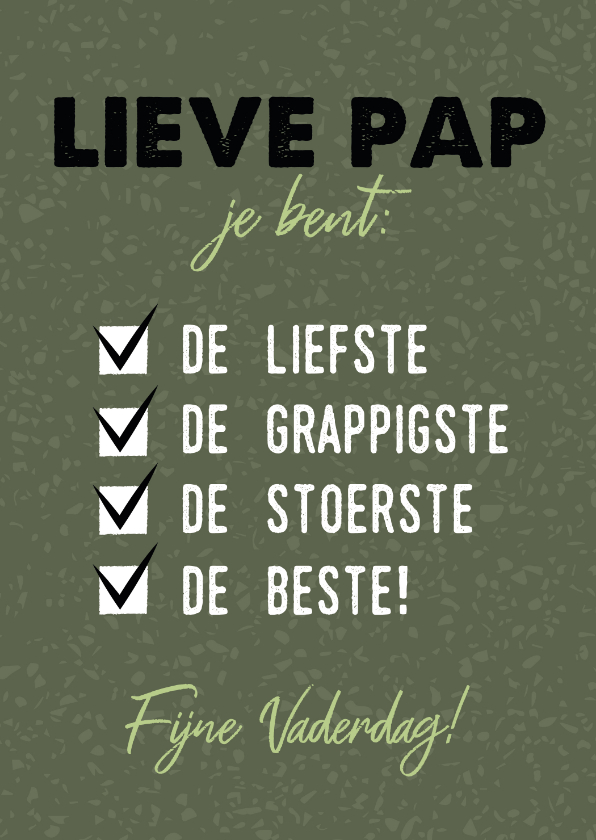 Hippe vaderdag kaart "lieve pap je bent de beste!" - Vaderdag kaarten Vaderdag kaarten - Hippe vaderdag kaart "lieve pap je bent de beste!"