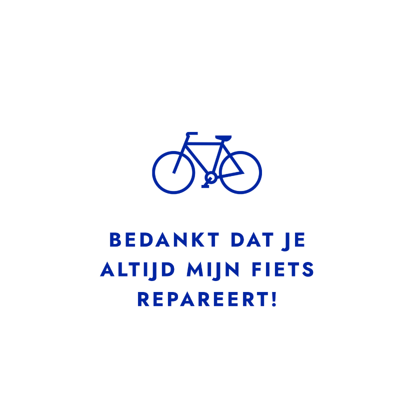 Vaderdag kaarten - Minimalistische vaderdagkaart met fietsje