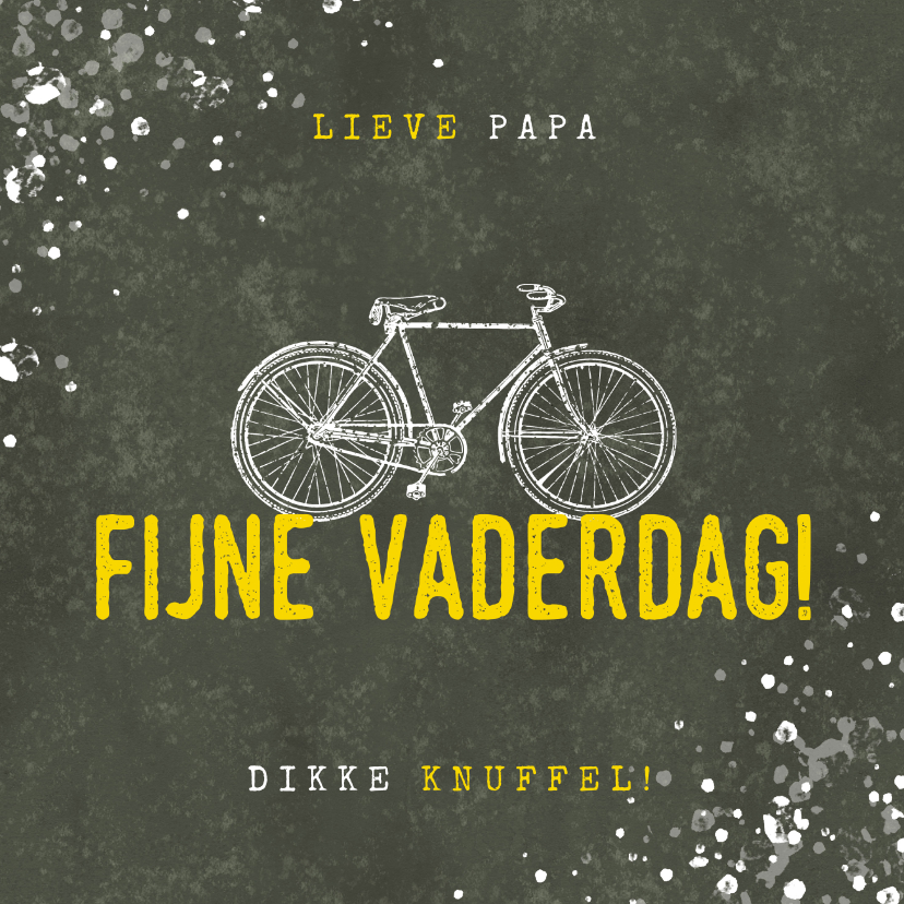 Stoere vaderdag kaart fijne vaderdag met fiets Kaartje2go