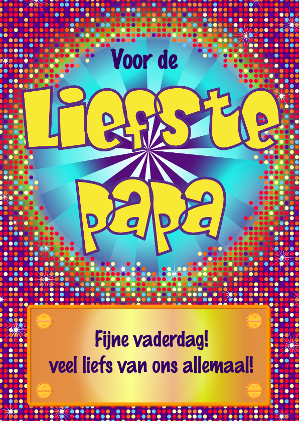 Stoere vaderdagkaart DISCO - Vaderdag kaarten Vaderdag kaarten - Stoere vaderdagkaart DISCO