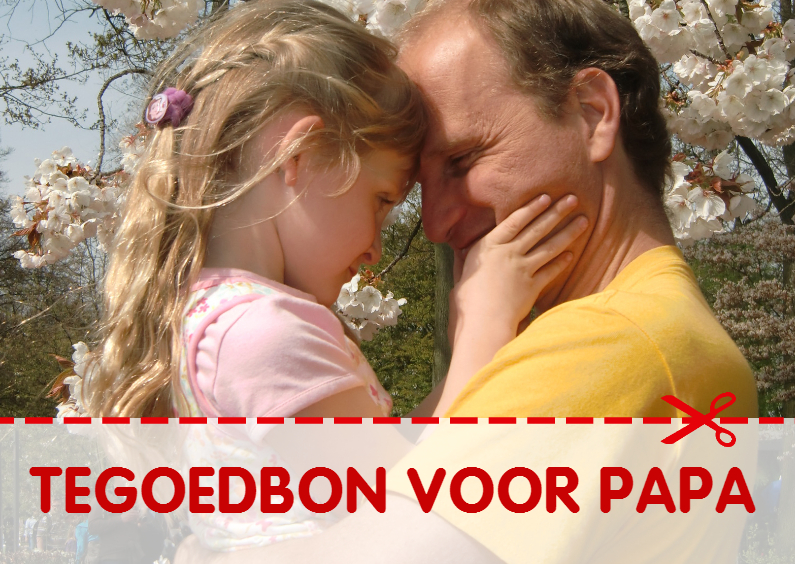 Tegoedbon voor papa - Vaderdag kaarten Vaderdag kaarten - Tegoedbon voor papa