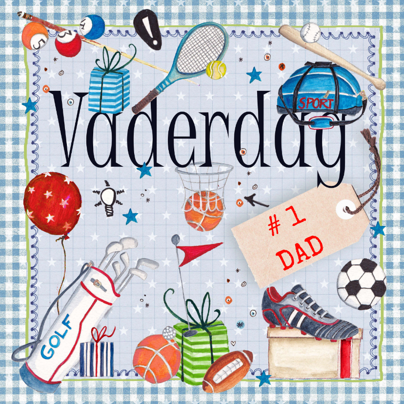 Vaderdag kaarten - Vaderdag #1 Dad sport