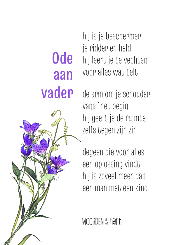 Vaderdag kaarten - Vaderdag gedicht ode aan vader
