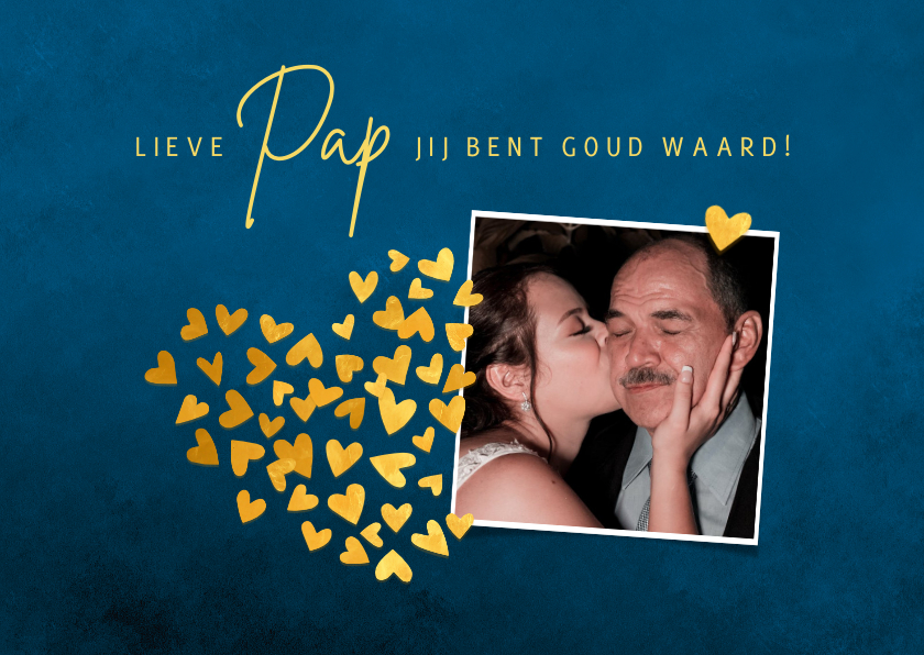 Vaderdag kaarten - Vaderdag papa is goud waard