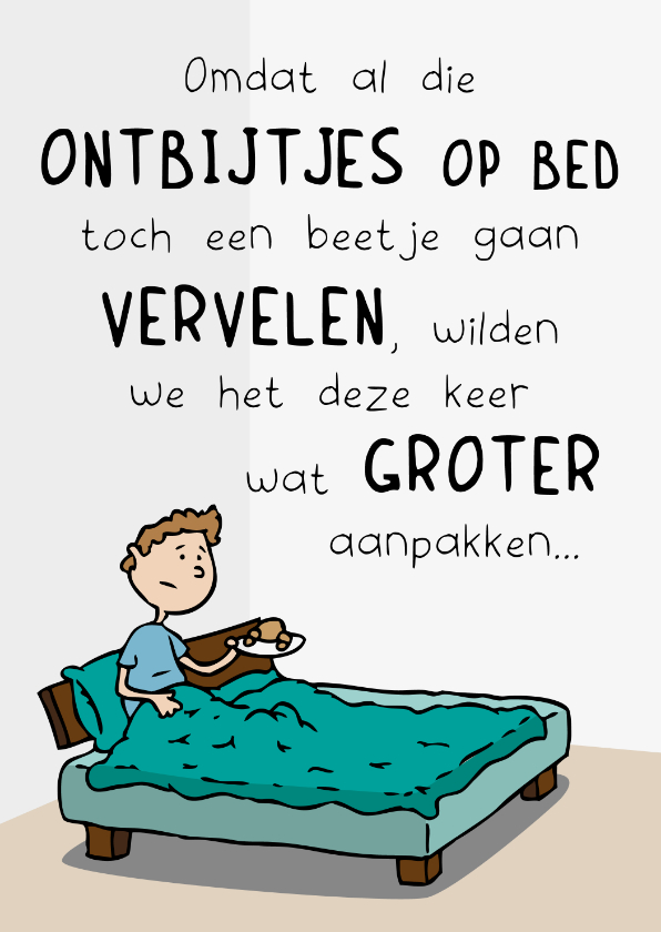 Vaderdagkaart barbecue op bed - Vaderdag kaarten Vaderdag kaarten - Vaderdagkaart barbecue op bed