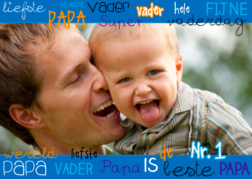 Vaderdag kaarten - Vaderdagkaart eigen foto