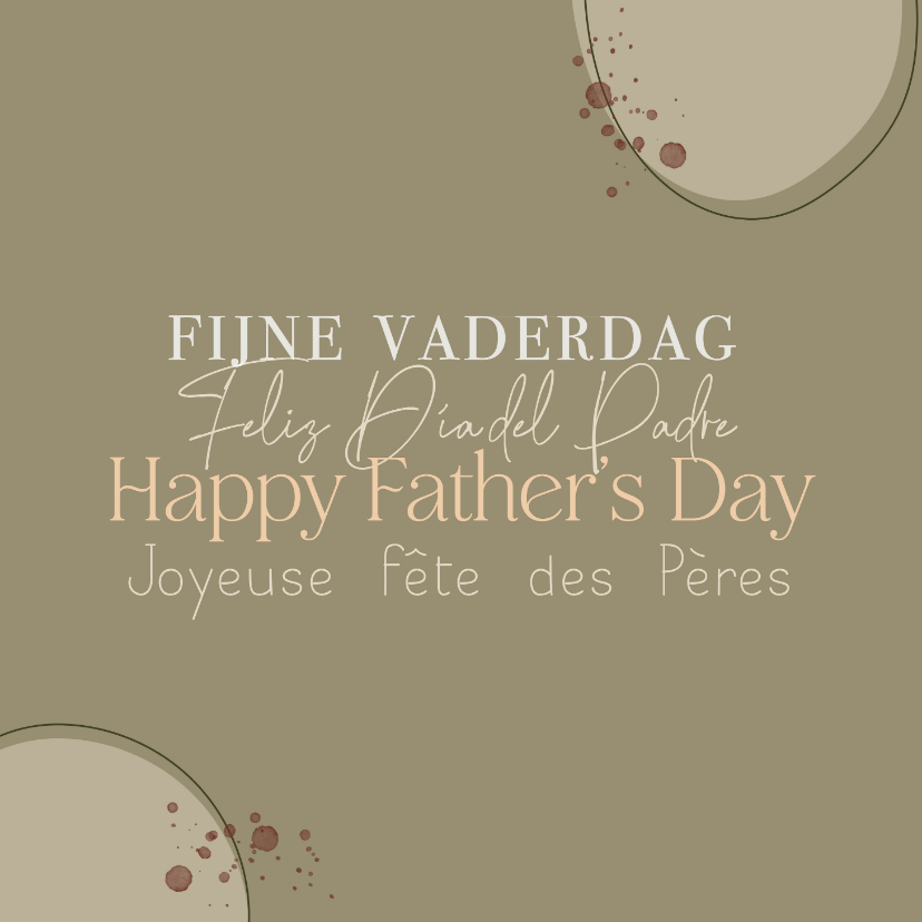 Vaderdag kaarten - Vaderdagkaart fijne Vaderdag in verschillende talen