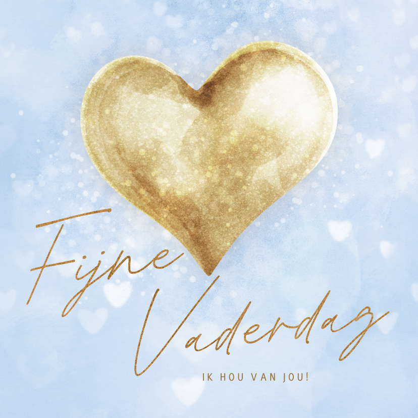 Vaderdagkaart 'Fijne Vaderdag' met sprankelend hart - Vaderdag kaarten Vaderdag kaarten - Vaderdagkaart 'Fijne Vaderdag' met sprankelend hart
