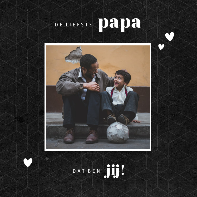 Vaderdag kaarten - Vaderdagkaart liefste PAPA met foto grafisch
