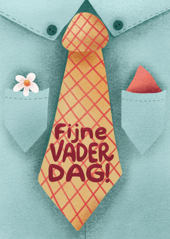 Vaderdag kaarten - Vaderdagkaart met blouse en stropdas