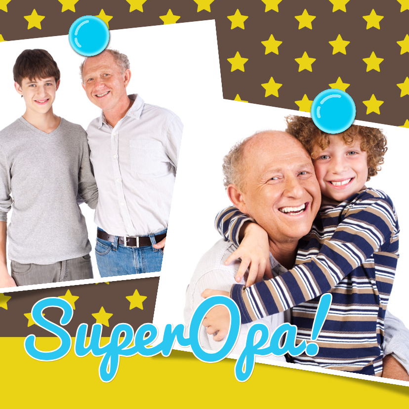 Vaderdagkaart Opa Vrolijk ster - Vaderdag kaarten Vaderdag kaarten - Vaderdagkaart Opa Vrolijk ster