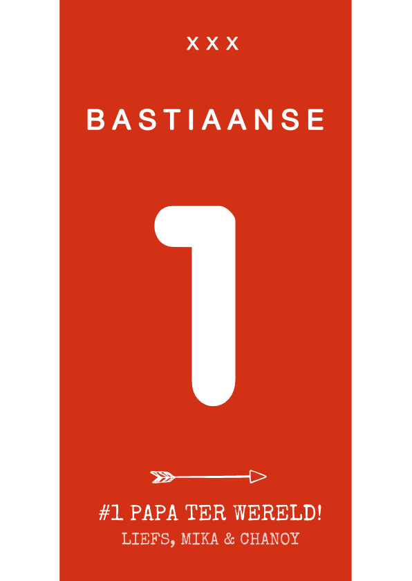 Vaderdagkaart voetbalshirt rood wit met naam - Vaderdag kaarten Vaderdag kaarten - Vaderdagkaart voetbalshirt rood wit met naam