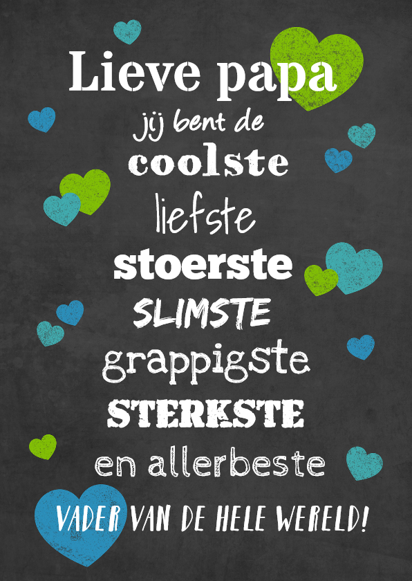 Vaderdagkaart voor de allerbeste vader ter wereld - Vaderdag kaarten Vaderdag kaarten - Vaderdagkaart voor de allerbeste vader ter wereld