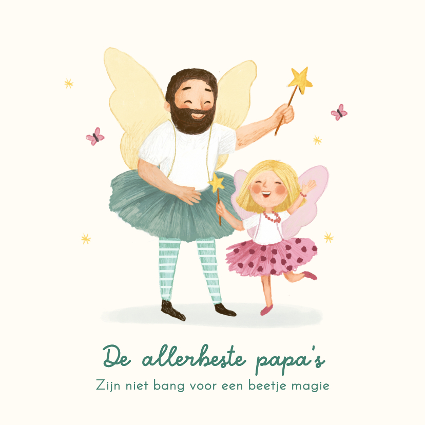 Vaderdag kaarten - Vaderdagkaart voor de allerbeste verklede papa