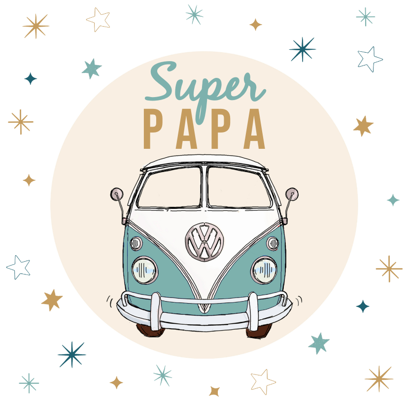 Vaderdag kaarten - Volkswagen bus vaderdag