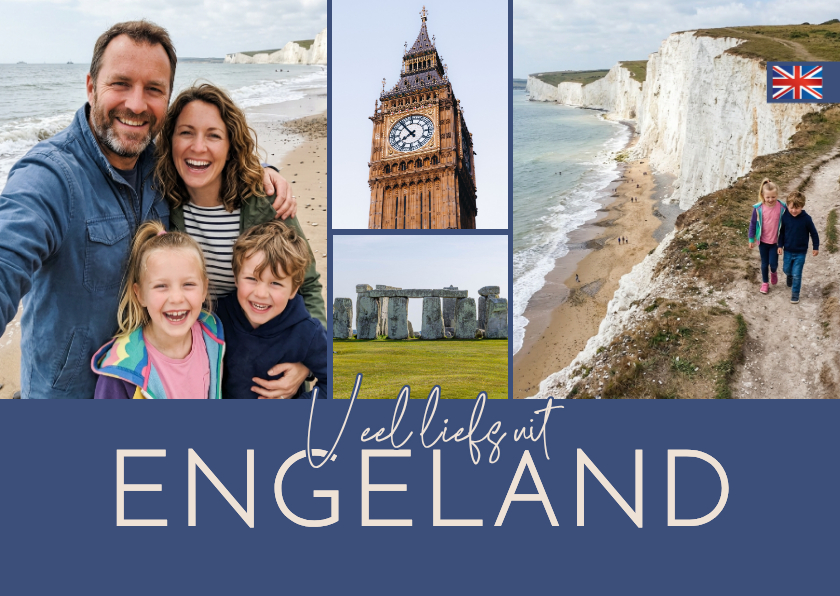 Vakantiekaarten - Ansichtkaart vakantie 'Liefs uit Engeland'