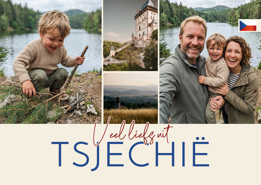 Vakantiekaarten - Ansichtkaart vakantie 'Liefs uit Tsjechië'