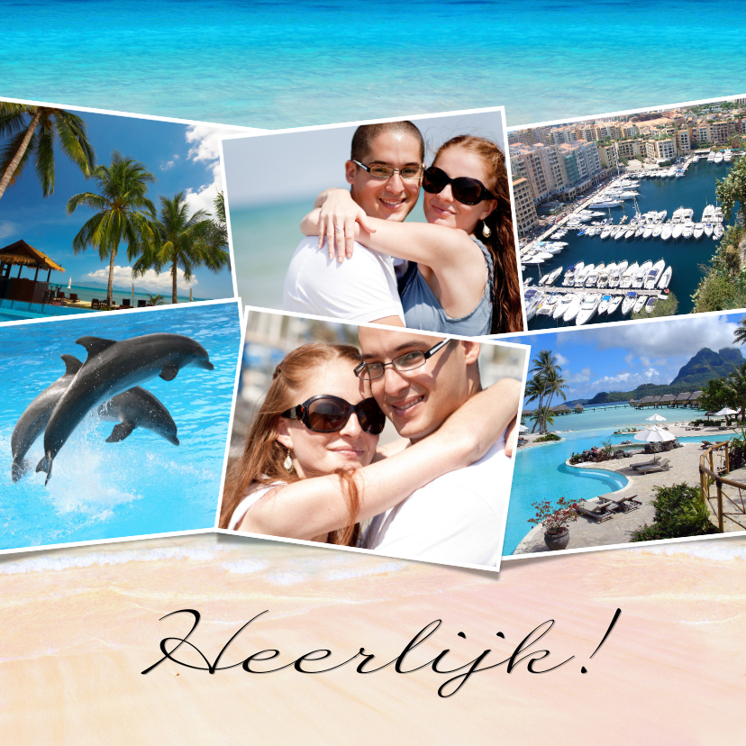 Collage Heerlijk! 6 Foto's - BK - Vakantiekaarten Vakantiekaarten - Collage Heerlijk! 6 Foto's - BK