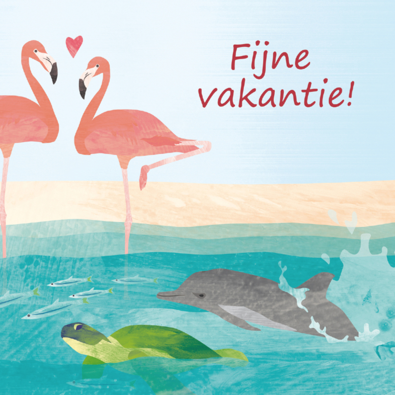 Vakantiekaarten - Fijne vakantie - tropisch eiland