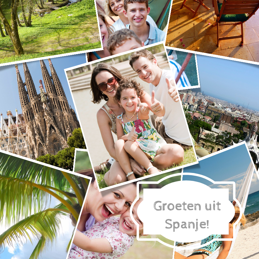 Vakantiekaarten - Foto collage kaart - vakantie 