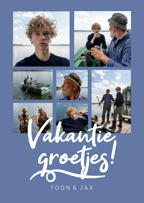 Vakantiekaarten - Fotokaart met vakantiegroetjes en 7 eigen foto's