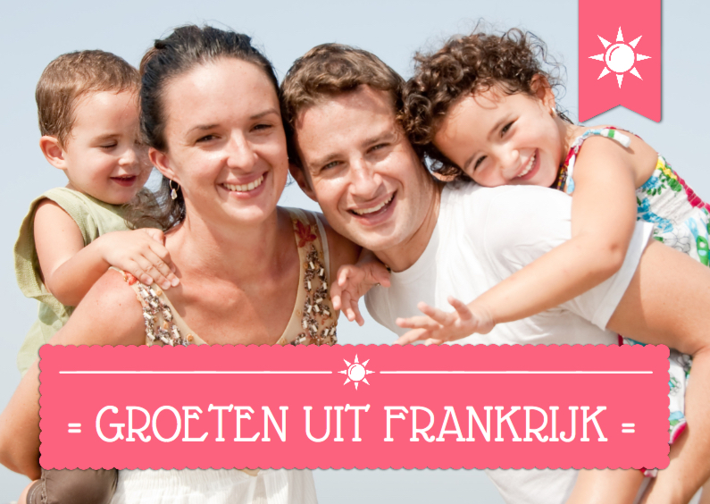 Fotokaart Vakantie Balk Tekst - Vakantiekaarten Vakantiekaarten - Fotokaart Vakantie Balk Tekst