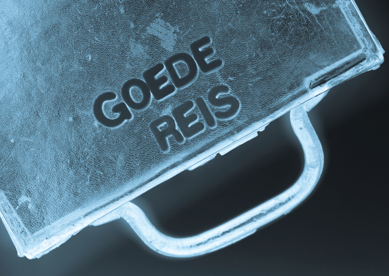 Goede reis op koffer - rontgen - Vakantiekaarten Vakantiekaarten - Goede reis op koffer - rontgen