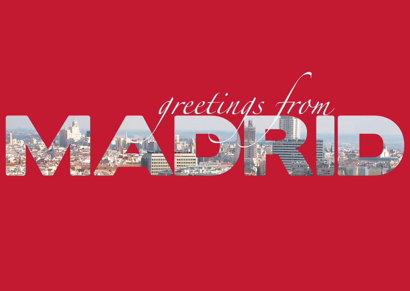 Vakantiekaarten - Greetings from Madrid
