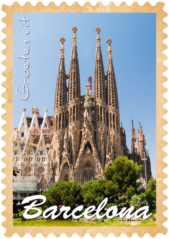 Vakantiekaarten - Groeten uit Barcelona Sagrada Familia