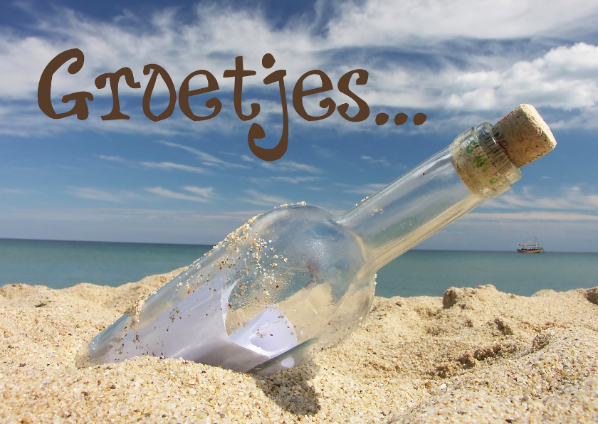 Vakantiekaarten - Groetjes strand