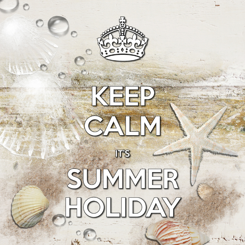 Keep Calm Summer Holiday beach - SG - Vakantiekaarten Vakantiekaarten - Keep Calm Summer Holiday beach - SG
