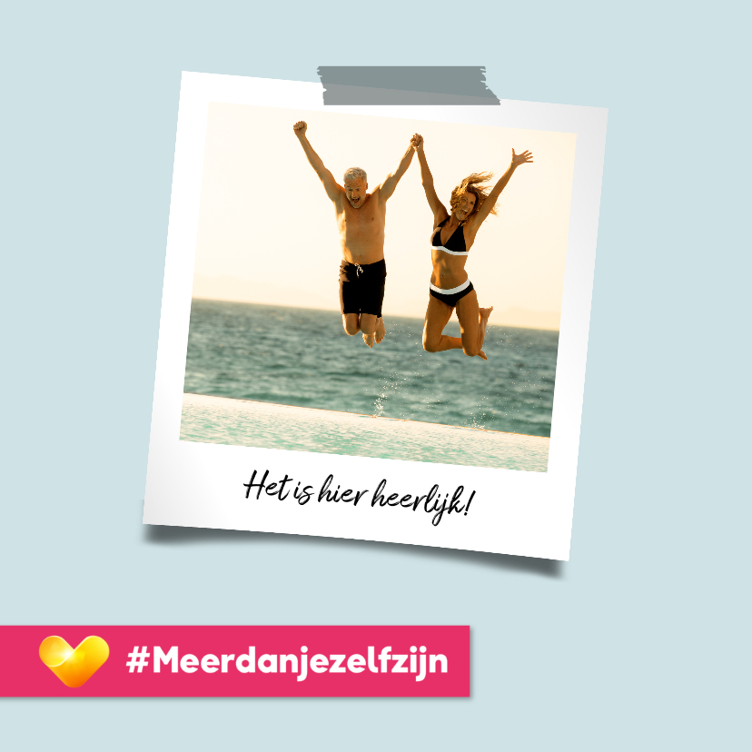 Neckermann vakantiekaart met polaroid fotokader - Vakantiekaarten Vakantiekaarten - Neckermann vakantiekaart met polaroid fotokader