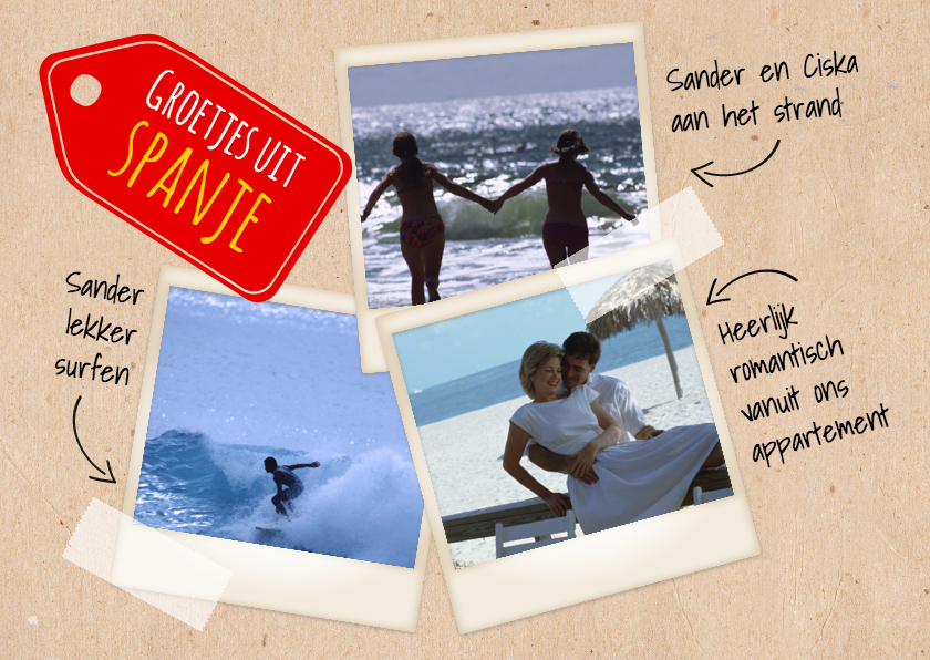 Vakantiekaarten - Pagina's fotoboek-isf