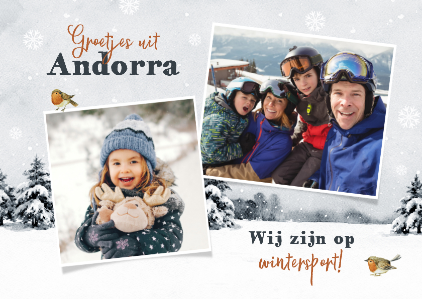 Vakantiekaarten - Vakantie ansichtkaart wintersport winter sneeuw bergen