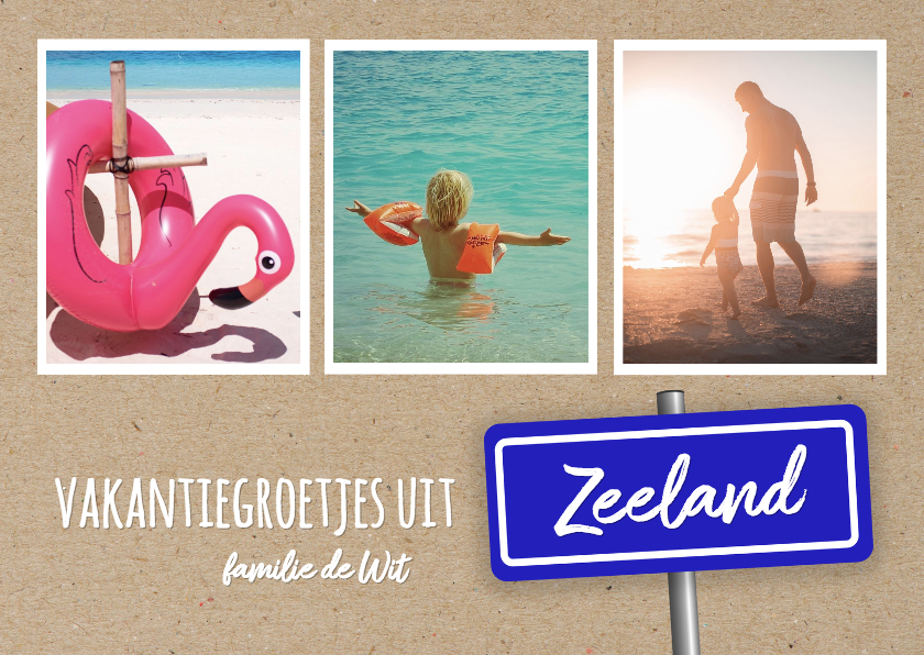 Vakantiekaarten - Vakantie - foto's en plaatsbord