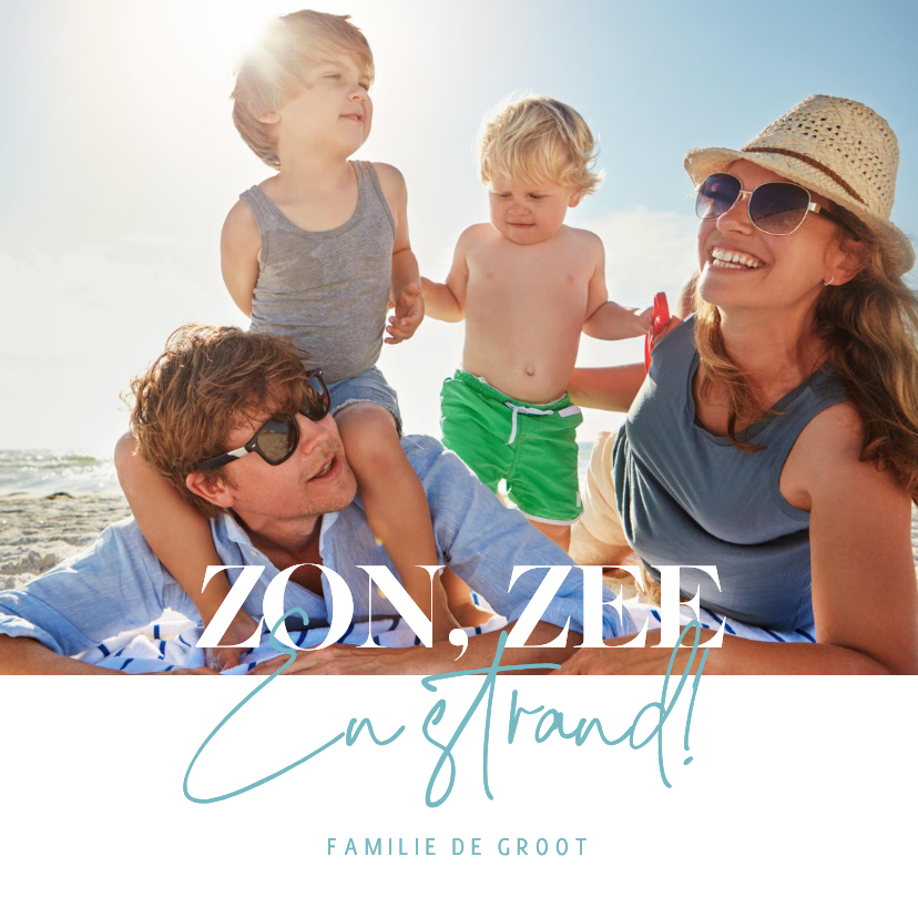Vakantiekaarten - Vakantie fotokaart zon, zee en strand