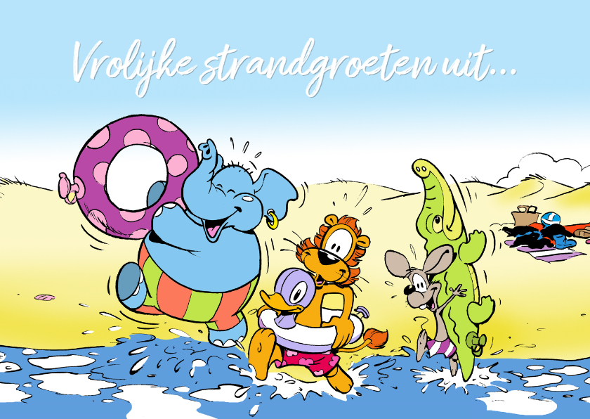 Vakantie Loeki & friends aan zee - A - Vakantiekaarten Vakantiekaarten - Vakantie Loeki & friends aan zee - A