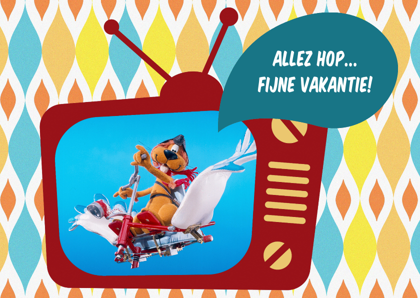 Vakantie Loeki tv vliegmasjien A - Vakantiekaarten Vakantiekaarten - Vakantie Loeki tv vliegmasjien A