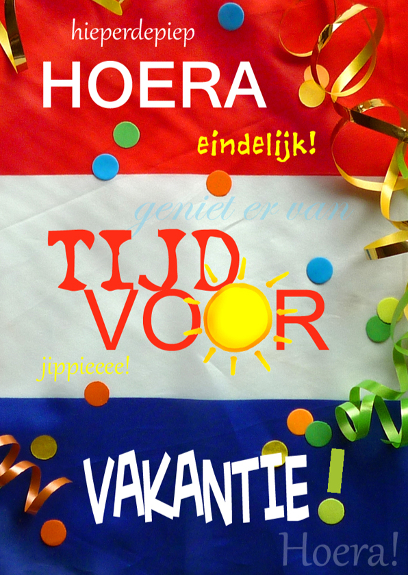Vakantie tijd vlag - Vakantiekaarten Vakantiekaarten - Vakantie tijd vlag
