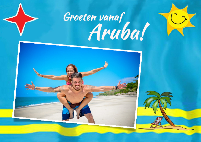 Vakantiekaarten - Vakantie - Vlag Aruba