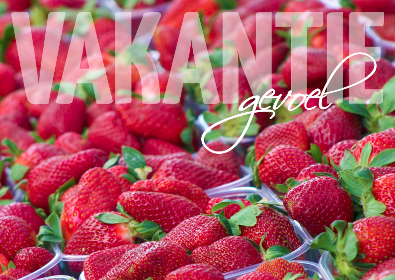 vakantiegevoel - aardbeien - Vakantiekaarten Vakantiekaarten - vakantiegevoel - aardbeien