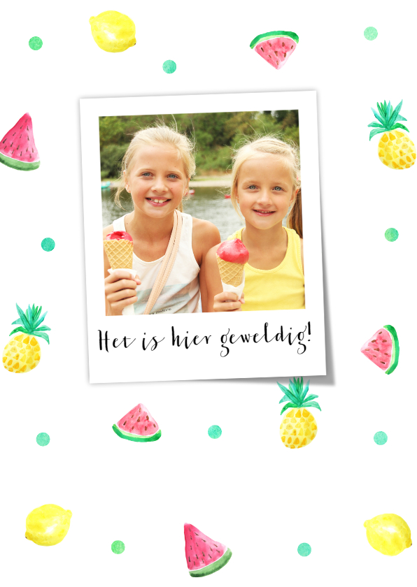 Vakantiegroet summer fruit - Vakantiekaarten Vakantiekaarten - Vakantiegroet summer fruit