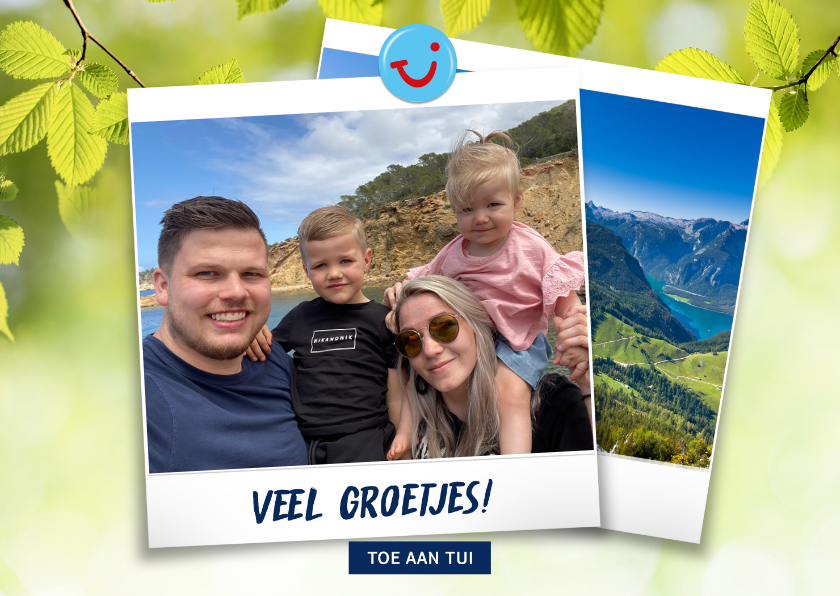 Vakantiekaart bergen met groetjes uit en eigen foto - Vakantiekaarten Vakantiekaarten - Vakantiekaart bergen met groetjes uit en eigen foto