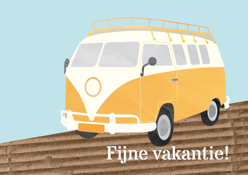 Vakantiekaart camper busje - Vakantiekaarten Vakantiekaarten - Vakantiekaart camper busje