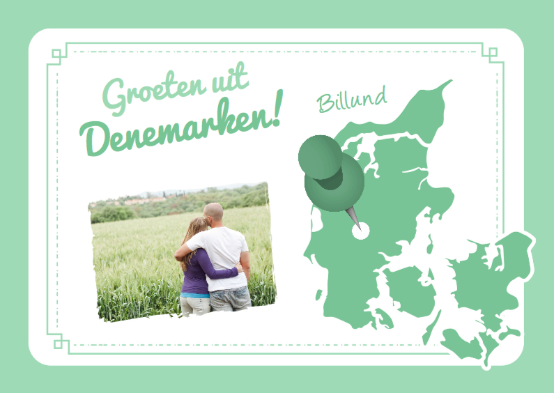 Vakantiekaart Denemarken Kaart - Vakantiekaarten Vakantiekaarten - Vakantiekaart Denemarken Kaart