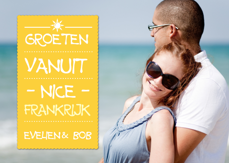 Vakantiekaart Eigen foto Tekst - Vakantiekaarten Vakantiekaarten - Vakantiekaart Eigen foto Tekst