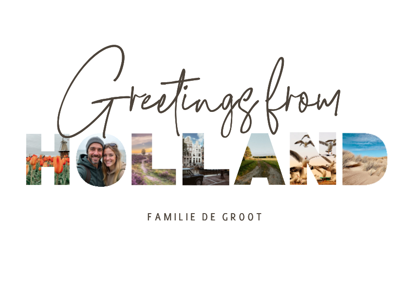 Vakantiekaart Greetings from Holland fotocollage - Vakantiekaarten Vakantiekaarten - Vakantiekaart Greetings from Holland fotocollage